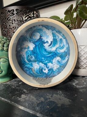 Blue Ocean Wave Drum Art